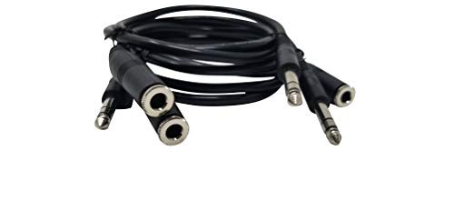 Вашата кабелска продавница 3 пакет 3 стапки 1/4 инчи стерео кабли за продолжување на слушалките