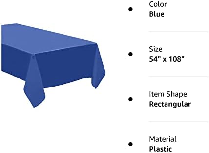 QQUOTLET Пакет од 4: Пластични Чаршафи За Еднократна Употреба / Покривки За Маса, 54 x 108 инчи Секој