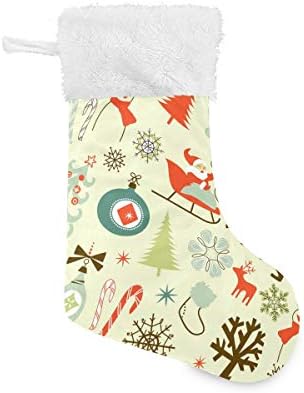 Божиќни чорапи Божиќни чорапки Божиќни лесни модели Класични персонализирани големи декорации за порибување за семејни сезонски празници Декор