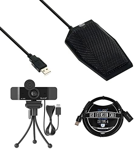 MXL кондензатор микрофон, црна - USB конференција микрофон за веб -конференција, стриминг на игри, пакет за известување за судови