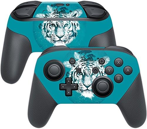 MOINYSKINS SKINE компатибилна со Nintendo Switch Pro Controller - White Tiger | Заштитна, издржлива и уникатна обвивка за винил декларална