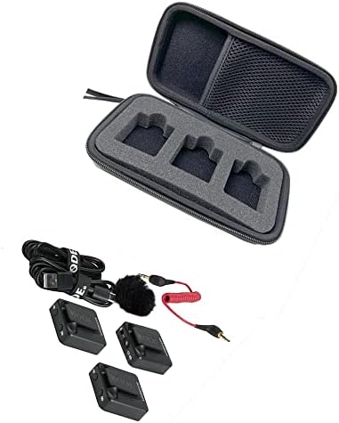 MOUDOAUER најлон+EVA Case Wireless Microphone Tag Cag Case Case Chox за Rode Wireless Go II/Go 2 Додаток