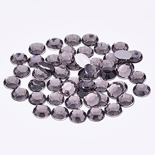 Kemeilian szuan924 5000pcs 5 mm мешавина во боја кружни кристални ригистони кои не се топло фиксирани камења дијамантски рамни шарени акрилни