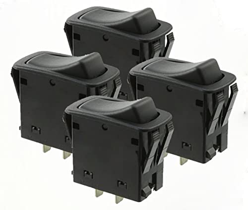 Carling Technologies Rocker Switch L11D1S001-Azz00-000, SPST On-None-Off 20A 12V, запечатени не-осветлени | Пакет од 4