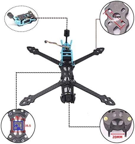 MINGCHUAN MARK4 O3 5INCH/6INCH/7INCH FPV Racing Frame комплет 3K јаглеродни влакна компатибилни со DJI O3 воздушна единица слободен