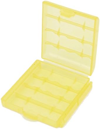 Пластичен полнач и конвертори на AEXIT 6PCS и преносни кутии за складирање на држачи за кутии жолти за полначи за батерии од 4
