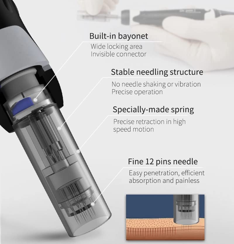 Д -р Пен Ultima A7 MicroNeedling Pen - 18000 вртежи во минута најмоќниот жичен модел - Професионална дерма автоматска пенкало -