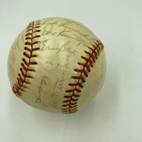 1974 Тимот на Чикаго Кобс потпиша гроздобер Вилсон Бејзбол Ерни Бенкс ЈСА Коа - Автограм Бејзбол