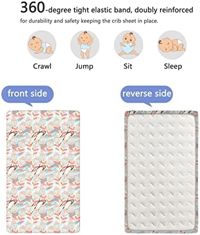 Расадник тематски вграден креветче за креветчиња, стандарден сад за креветчиња, ултра мек материјал - одлично за момче или девојче
