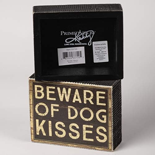 Примитивци Од Кети 33720 Класичен Знак За Кутија, Пазете Се Од Бакнежи На Кучиња