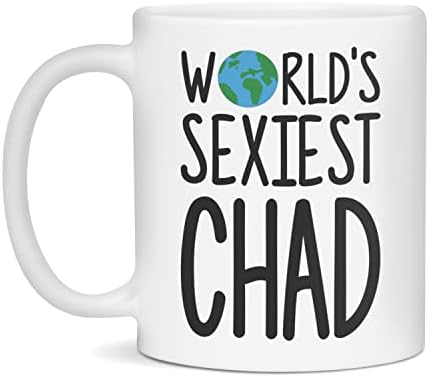 Најсекси Чад Кригла во светот, Смешни Чад Чаши, Подарок За Чад, 11-Унца Бело