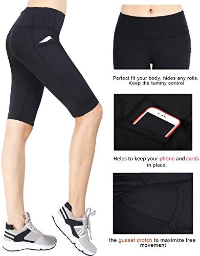 Neonysweets жени кои работат со тренингот јога шорцеви панталони половина хулахопки со џебови