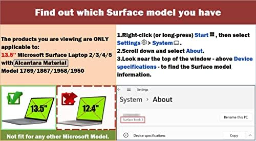 Se7enline Компатибилен Со Microsoft Површина 4 Лаптоп Случај 2021 13,5 инчен Модел 1769/1867/1958/1950 Површински лаптоп 5/3/2
