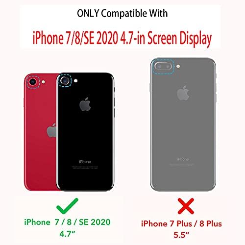 Ј. Вест Леопард Случај за iPhone SE 2020 2 2022 3, iPhone 8, iPhone 7 4,7-инчен, Симпатична Гепард Печатење Искра Бисерно Тенок Мек Флексибилен