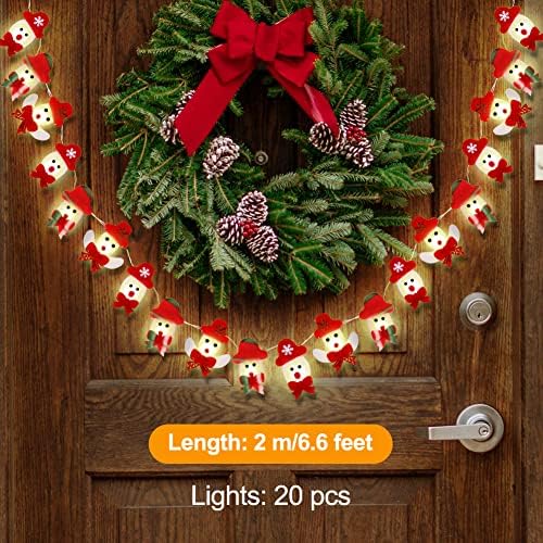 Beewin Божиќни светла за снежни светла, 6,6 стапки 20 парчиња бајки со жица со далечински управувач и 8 светлосни режими новогодишни