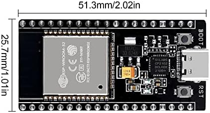 AITIAO 2PCS 38PINS TYPE-C USB ESB32S ESP32 ESP-WORTE-32 CP2102 Одбор за развој 2.4GHz со двојно-јадро WiFi +Bluetooth 2-во-1 микроконтролер