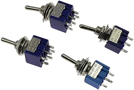 ZTHOME 2PCS TOGGLE SWITCH ONF-OFF/ON-OFF-ONT 3/6 PIN 2/3 Позиција LATCHING MTS-102 103 202 AC 125V/6A 250V/3A