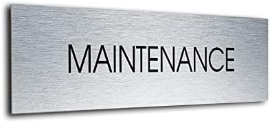 Знак на вратата за одржување - модерен знак на четкана метална врата DMD -2210259