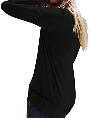 Womenените летни есен маица со долга ракав Облека трендовски памук екипаж на екипаж, маичка за графичка блуза за девојчиња 91 91