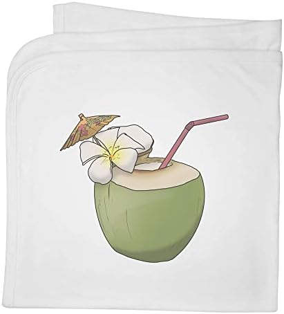 Azeeda 'тропски пијалок од кокос' памучно бебе ќебе/шал