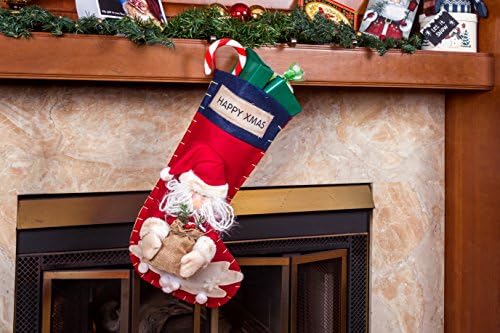Империјал Дом 3 Божиќни чорапи - Голем сет за божиќни порибници - Семејни Божиќни чорапи - 3 компјутерски сет на Божиќни чорапи