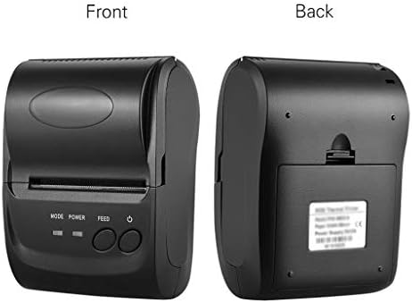 WDBBY Преносен термички печатач рачен печатач за прием од 58мм за малопродажни продавници за ресторани фабрики логистика, 10 ролни со хартија