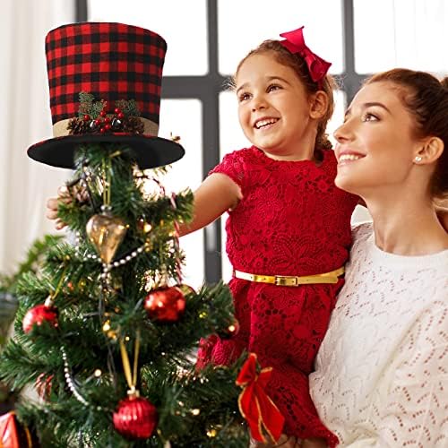Топер шапка За новогодишна Елка Божиќно Карирано Здолниште Од Дрво Склопувачко Украсување На Биволска Елка Проверете Го Здолништето