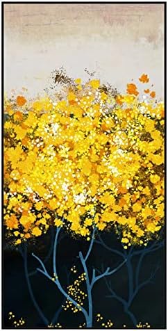Рачно насликано масло сликарство-златно среќно дрво со големина на ножеви со големина, дебело, влегување од врата до врата, декоративно сликарство,