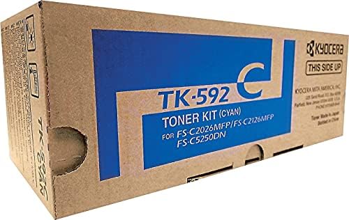 KYOCERA TK-592C 1T02KVCUS0 FS-C2026 C2126 C2526 C2626 C5250 M6026 6526 P6026 Тонер кертриџ во мало пакување во малопродажба