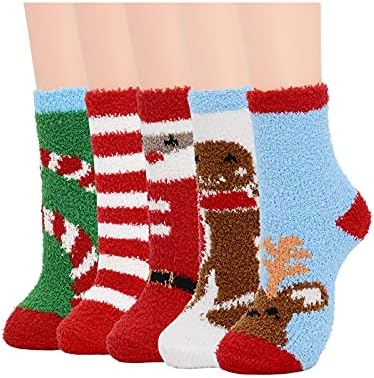 Centuryенски starвездички женски нејасни чорапи меки кадифен влечки чорап зимски чорап за спиење меки пријатни чорапи