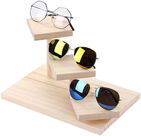 3-слоеви на WYFDC 3-слоеви на цврсто дрво за очила за очила за сонце, решетки за накит, решетката за отпадоци за прикажување на полиците за сместување
