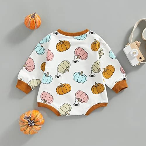 Jlkgicf новороденче бебе момче момче преголема маичка со врвни бои блок со долг ракав ромпер пуловер симпатична есенска зимска облека
