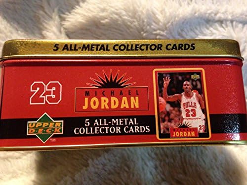 Gyso 1996 Горна палуба Мајкл Jordanордан 5 сите метални колекционерски картички Чикаго Булс, многу ретки картички.