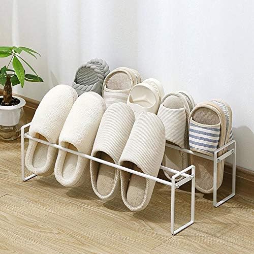 N/A Ironелезен двоен слој за решетки за чевли за складирање спална соба под кревет за складирање решетката за бања за чевли за