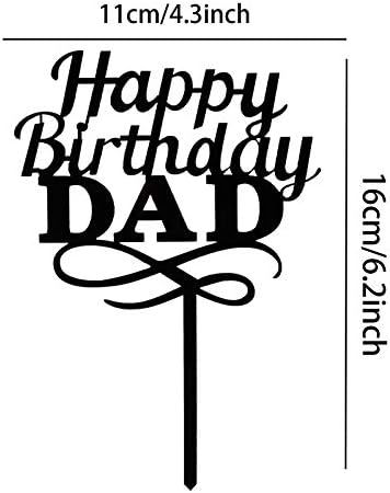 Среќен роденден тато торта за торта, татко роденденска забава Декорација за торта за торта