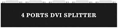 HDSUNWSTD 4 Начин DVI 1x4 Видео Сплитер Кутија Дистрибуција Засилувач 1 во 4 Надвор Дели 1 Видео Сигнал Копија Со Сад Адаптер
