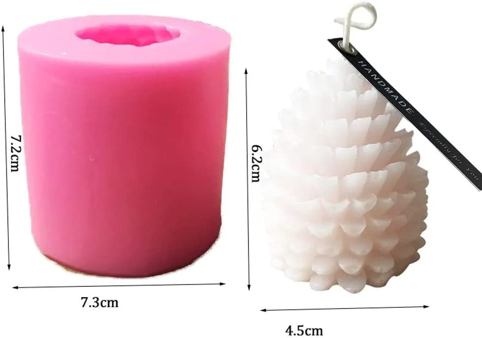 3D Pinecone Candle Candle Silicone калапи Рачно изработена ароматерапија свеќа за правење мувла DIY сапун од сапун Фондант торта алатка