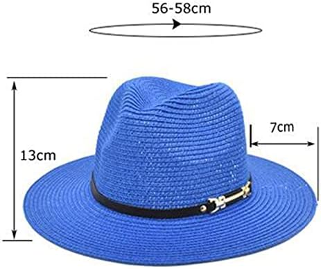 Мода голема облога Строма Хет Панама џез капа Федора дами плажа патување сонцето капа рибарска капа, црна забава летна капа