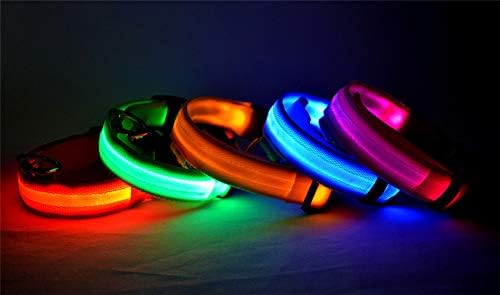 LED јака за кучиња, 4 различни режими на светлина, водоотпорни, S, M и L, 3 бои