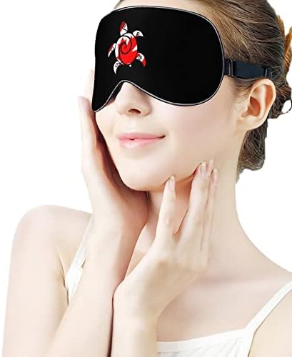 Канада знаме маска за очи на желка со прилагодлива лента за мажи и жени ноќно патување за спиење дрем