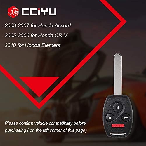 Cciyu Далечински Клуч Фоб 2003-2007 Одговара За Хонда Спогодба 2.4 L 2005-2007 Одговара За Хонда Спогодба 3.0 L 4 Копчиња OUCG8D380HA,