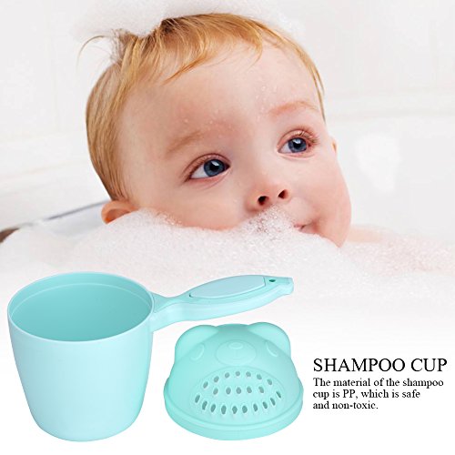 Глоглоу шампон исплакнете чаша водопад Шампон Ринсер за деца, мултифункционална слатка миење бебешка коса плакнење чаша безбеден цртан филм
