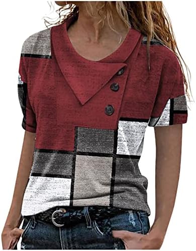 Врвна кошула за тинејџерски девојки лето есенски графички графички лабав вклопување опуштено вклопување обична маичка S5 S5