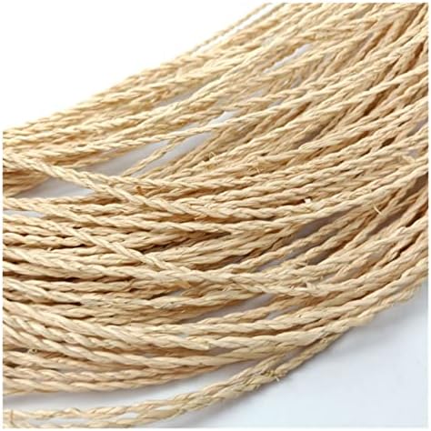 Nupart 40 метри природна рафија слама плетенка јаже рачно изработено ткаење трева DIY занаетчиски материјал за домашен мебел