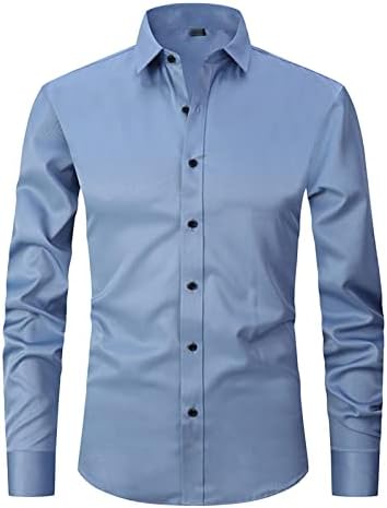 Копче за долг ракав на маифу-GJ, надолу кошули со цврста боја, тенок кошули со лесна боја, класичен стилски деловен фустан кошула