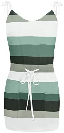 Icodod фустан женски 2023 летен плажа летен плажа Обичен печатен резервоар за вратот на вратот БОХО плус фустани за големина за жени