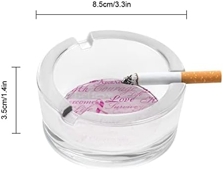 Симпатична лента за рак на дојка за рак на дојка Цигарска чаша Ашреата околу држачот за пушење на пепел