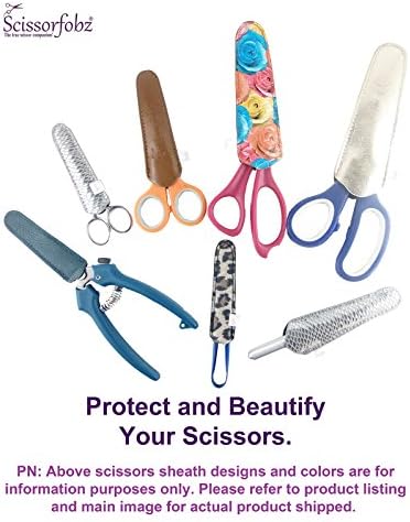 Објавувања на ножици од Scissorfobz со ножици -валенски пакет -4 големини -дизајнерски ножици ги покрива држачите за везење