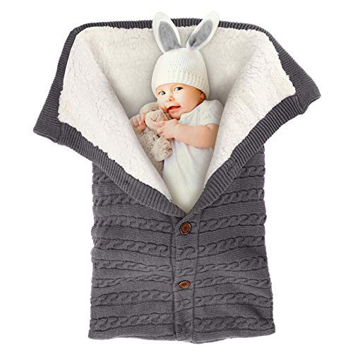 Новорова расадник за новороденчиња Swaddle Clain - топло пријатно и меко плетено руно ќебе за бебе и девојче - симпатичен и корисен подарок