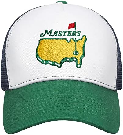 Мастерс капа зелена везена магистерска капа за голф за мажи жени бејзбол капа